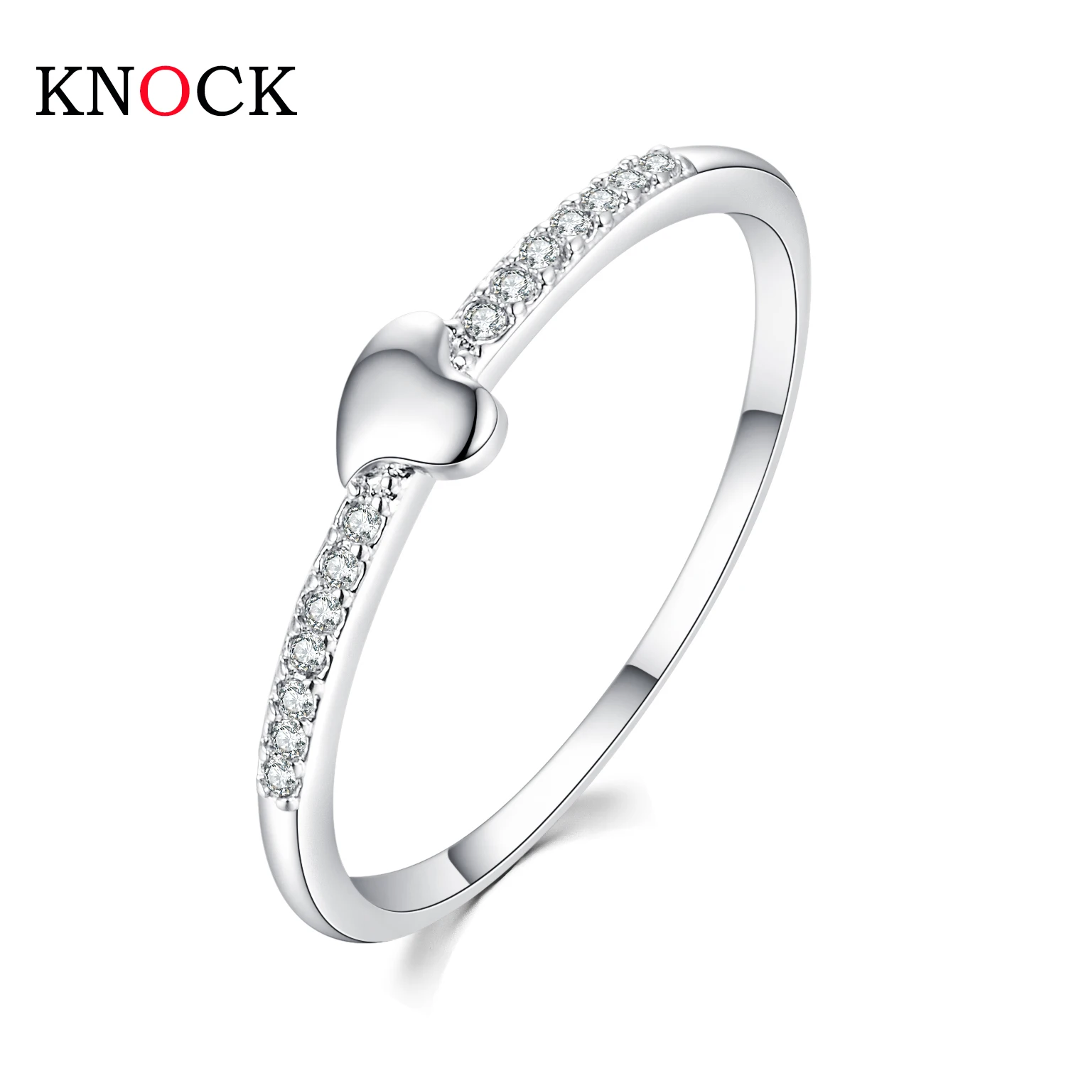 KNOCK high quality Fashion Crystal Heart Shaped Wedding Simple Women Zircon Engagement Rings Glamour Jewelry
KNOCK high quality Fashion Crystal Heart Shaped Wedding Simple Women Zircon Engagement Rings Glamour Jewelry