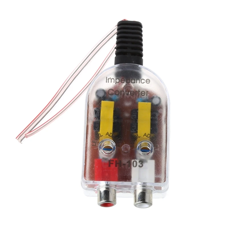 12V RCA Car Stero Radio Converter Speaker High To Low Amplifier Audio Impedance Converter
12V RCA Car Stero Radio Converter Speaker High To Low Amplifier Audio Impedance Converter