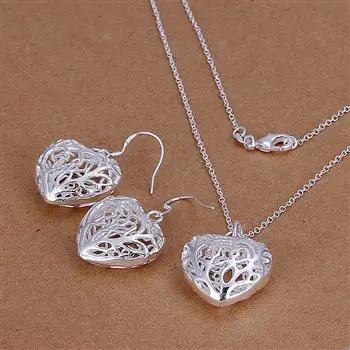 Fashion Jewelry Sets - S108 / Big Promotion Silver color-Plated Water Drop Bangles & Bracelets Necklace Rings Earrings For women |