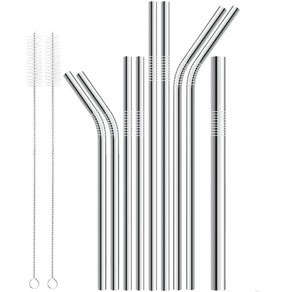 11Pcs Long Stainless Steel Metal Drinking Straws With Cleaning Brushes Set Recycle Straw with Cleaner Brush For Mugs Q2
11Pcs Long Stainless Steel Metal Drinking Straws With Cleaning Brushes Set Recycle Straw with Cleaner Brush For Mugs Q2
