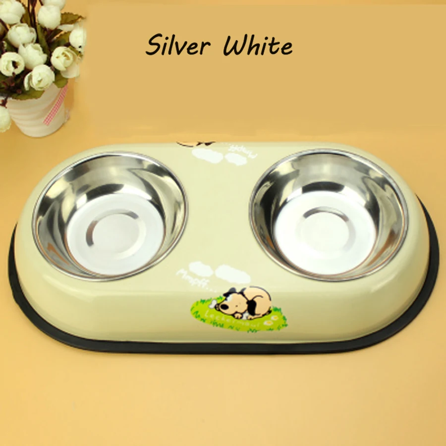 Pet Stainless Steel Cat Dog Bowls Double Food Bowl Pets Water Dogs Feeding Bowl Ciotola Cane Plates Bol Chien Pets Goods 50Z0499
Pet Stainless Steel Cat Dog Bowls Double Food Bowl Pets Water Dogs Feeding Bowl Ciotola Cane Plates Bol Chien Pets Goods 50Z0499