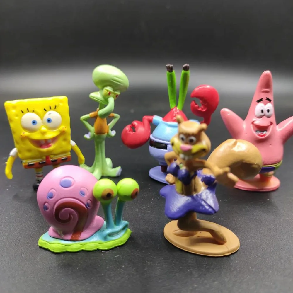 6pcs/set 3-6cm Spongebob Bob Sponge Action Figures Patrick Star Anime Figurines PVC Sandy Dolls Model Toy Kids Gifts
6pcs/set 3-6cm Spongebob Bob Sponge Action Figures Patrick Star Anime Figurines PVC Sandy Dolls Model Toy Kids Gifts