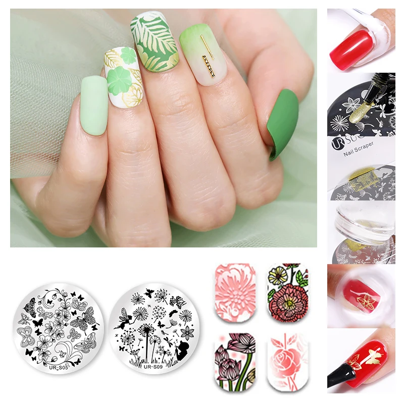 UR SUGAR Flower Stamping Template Houndstooth Plaid Simple French Manicure Nail Art DIY Plate Nail Art Stamping Tools
UR SUGAR Flower Stamping Template Houndstooth Plaid Simple French Manicure Nail Art DIY Plate Nail Art Stamping Tools