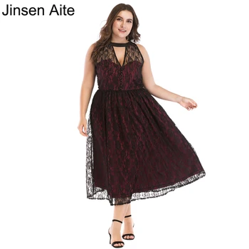 Jinsen Aite Plus Size 5XL Women 2018 Summer Dress Lace Hollow Out Sexy Long Dress V-Neck Party Dress Vestidos for Female JS603
Jinsen Aite Plus Size 5XL Women 2018 Summer Dress Lace Hollow Out Sexy Long Dress V-Neck Party Dress Vestidos for Female JS603