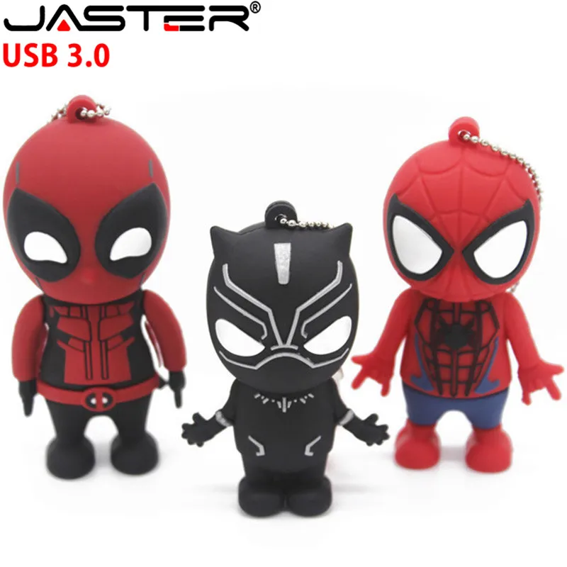 JASTER Marvel Comics Black Panther Spiderman Deadpool USB 3.0 Pen Drive minions Memory stick pendrive 4GB 8GB 16GB 32GB gift
JASTER Marvel Comics Black Panther Spiderman Deadpool USB 3.0 Pen Drive minions Memory stick pendrive 4GB 8GB 16GB 32GB gift