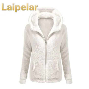 Women Solid Color Coat Thicken Soft Fleece Winter Autumn Warm Jacket Hooded Zipper Overcoat Female Fashion Casual Outwear Coat
Women Solid Color Coat Thicken Soft Fleece Winter Autumn Warm Jacket Hooded Zipper Overcoat Female Fashion Casual Outwear Coat