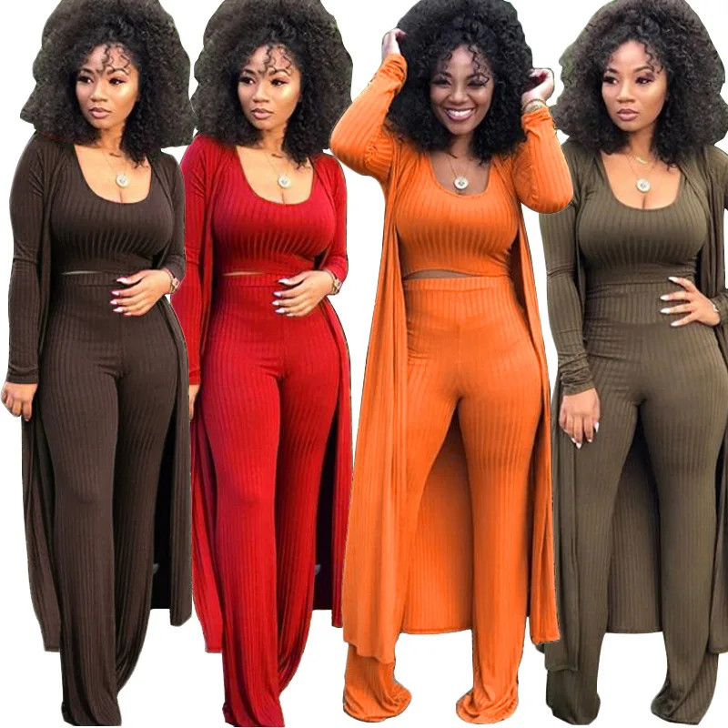 2019 New Women's Tracksuit Winter Autumn Knitted Long-sleeved Blazer Coat Tank Long Pants Three Piece Sets Outfit Overalls K9294
2019 New Women's Tracksuit Winter Autumn Knitted Long-sleeved Blazer Coat Tank Long Pants Three Piece Sets Outfit Overalls K9294
