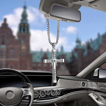 Crystal Metal Christian Cross Automobile Car Rearview Mirror Decoration Hanging Ornament Auto Interior Decor Pendant Car Cross
Crystal Metal Christian Cross Automobile Car Rearview Mirror Decoration Hanging Ornament Auto Interior Decor Pendant Car Cross