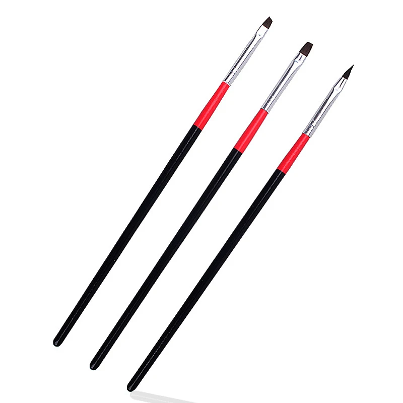 3 pieces/set Nail art pen Flat Painting Drawing Pen Red Soft and Professional Nail Brush Kit Set UV gel brushes Tool Set
3 pieces/set Nail art pen Flat Painting Drawing Pen Red Soft and Professional Nail Brush Kit Set UV gel brushes Tool Set