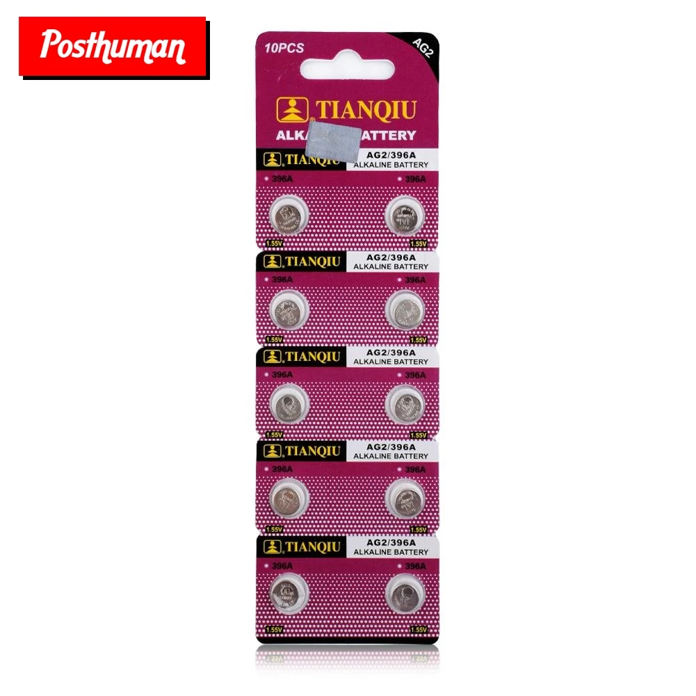 AG2 10 Pcs 1.55V Alkaline Batteries G2 396A GP397 1164SO SR59W LR726 SR726W SR726 Coin Button Cell For Watch Toys Clocks
AG2 10 Pcs 1.55V Alkaline Batteries G2 396A GP397 1164SO SR59W LR726 SR726W SR726 Coin Button Cell For Watch Toys Clocks