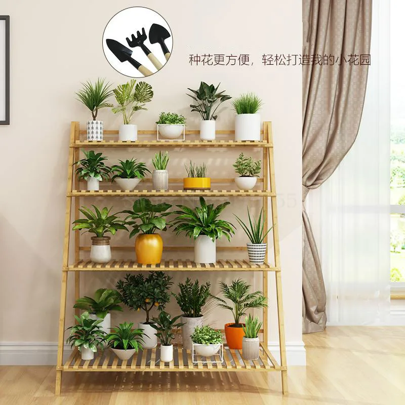 Bamboo flower shelf multi-storey indoor special balcony decoration province space living room shelf flower pot rack
Bamboo flower shelf multi-storey indoor special balcony decoration province space living room shelf flower pot rack