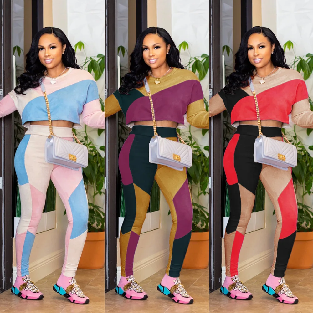 Sexy casual tracksuit women 2 two piece set winter outfits o-neck short top and pencil pants geometric print ensemble femme
Sexy casual tracksuit women 2 two piece set winter outfits o-neck short top and pencil pants geometric print ensemble femme