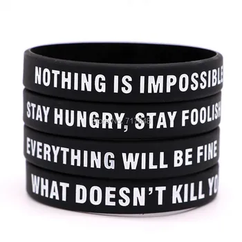 300PCS Motivational Inspirational Quotes wristband silicone bracelets free shipping by ePacket A
300PCS Motivational Inspirational Quotes wristband silicone bracelets free shipping by ePacket A