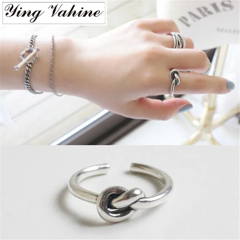 ying Vahine Real Sterling Silver 925 Original Ring Retro Knots Open Rings for Women Charms Jewelry
ying Vahine Real Sterling Silver 925 Original Ring Retro Knots Open Rings for Women Charms Jewelry