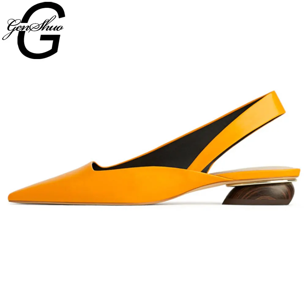 GENSHUO Middle Heel Women Sandals Pointed Toe Slip On Mules Sandals Shoes Vintage Slingback Heels Women Sandals Size 35-40 Shoes
GENSHUO Middle Heel Women Sandals Pointed Toe Slip On Mules Sandals Shoes Vintage Slingback Heels Women Sandals Size 35-40 Shoes