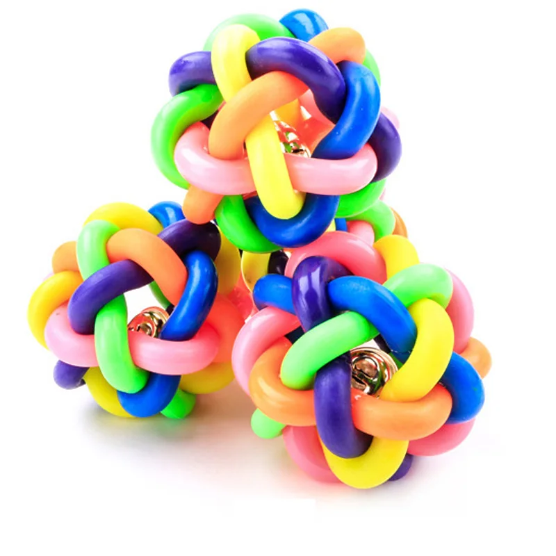 1pc Pet Dog Toys Rubber Colorful Balls with Bell Resistance To Bite Puppy Toys Dog Products
1pc Pet Dog Toys Rubber Colorful Balls with Bell Resistance To Bite Puppy Toys Dog Products