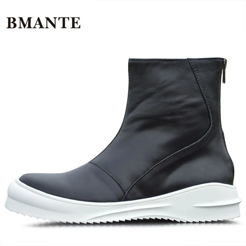 Real leather brand fashion male Casual hightop shoe tall Footwear high top Thick sole tide Platform Harajuku Flat boot Adult men
Real leather brand fashion male Casual hightop shoe tall Footwear high top Thick sole tide Platform Harajuku Flat boot Adult men
