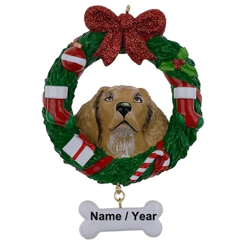 Maxora Yellow Labrador Retriever Resin Shiny Christmas Ornament with Wreath Hand Painted and Personalized for gift or home decor
Maxora Yellow Labrador Retriever Resin Shiny Christmas Ornament with Wreath Hand Painted and Personalized for gift or home decor