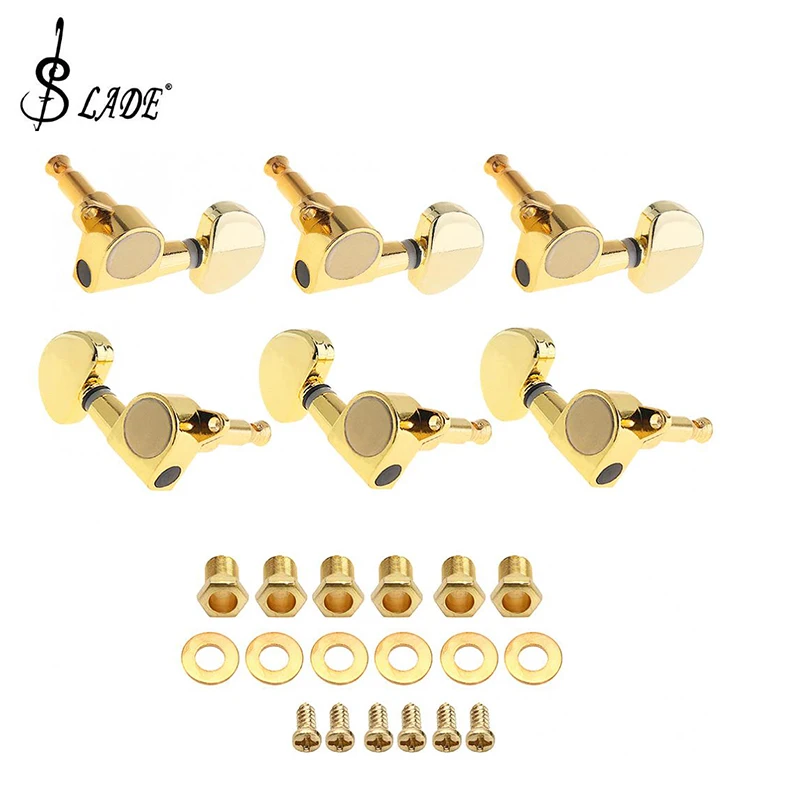 SLADE 6pcs Gold Plated Guitar Tuning Pegs 3R+3L All Closed Machine Heads Tuners 40 / 41 Inch Acoustic Folk Guitar Accessories
SLADE 6pcs Gold Plated Guitar Tuning Pegs 3R+3L All Closed Machine Heads Tuners 40 / 41 Inch Acoustic Folk Guitar Accessories