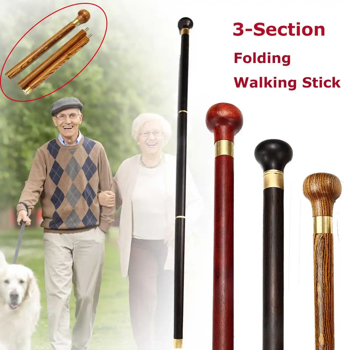 86cm 3-Sections Multi-functio Folding Cane Walking Stick Trekking Outdoor Adjustable Camping Stick Walking Trusty Sticks
86cm 3-Sections Multi-functio Folding Cane Walking Stick Trekking Outdoor Adjustable Camping Stick Walking Trusty Sticks