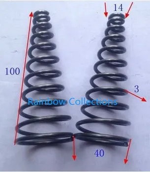 2pcs/lot 3*14/40*100mm Spring Steel powerfull Conical Compression Shaped conical spring pagoda-shaped spring
2pcs/lot 3*14/40*100mm Spring Steel powerfull Conical Compression Shaped conical spring pagoda-shaped spring