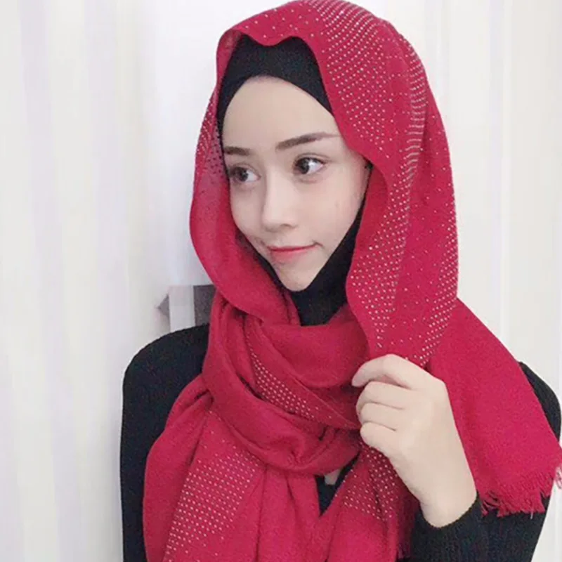 Muslim Headscarves Rhinestone Fashion Warp Hijab Chiffon Muslima Shawl Islamic Headband Headwarp Schaila
Muslim Headscarves Rhinestone Fashion Warp Hijab Chiffon Muslima Shawl Islamic Headband Headwarp Schaila