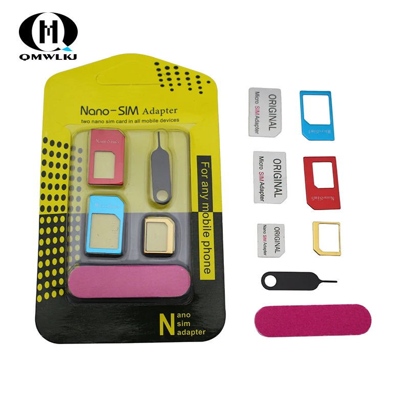 5 in1Sim Cards Adapters Metal Holder Card With Sander Open Needle Tray For All Smarttphone Standard/Nano/Micro slot Conversion
5 in1Sim Cards Adapters Metal Holder Card With Sander Open Needle Tray For All Smarttphone Standard/Nano/Micro slot Conversion