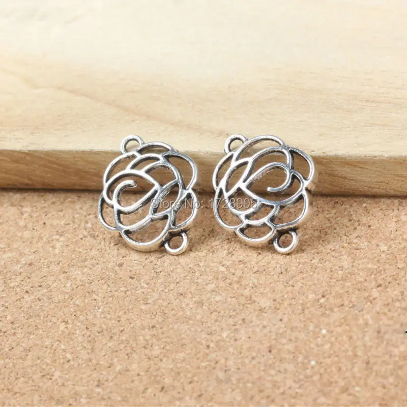 Rose Flower Connector Pendants Zinc Alloy Charms Jewelry Findings Fit DIY 10 pcs 24*19 mm Antique Silver Plated
Rose Flower Connector Pendants Zinc Alloy Charms Jewelry Findings Fit DIY 10 pcs 24*19 mm Antique Silver Plated