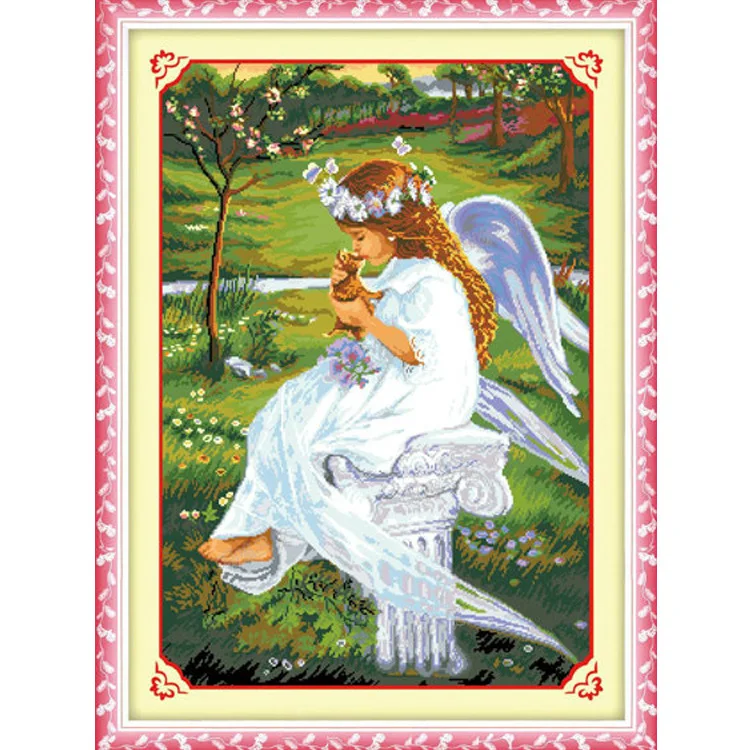 Classic Needlework,Set of Embroidery,popular counted cross stitch kit pretty girl little angels famous Painting Wall Decor
Classic Needlework,Set of Embroidery,popular counted cross stitch kit pretty girl little angels famous Painting Wall Decor
