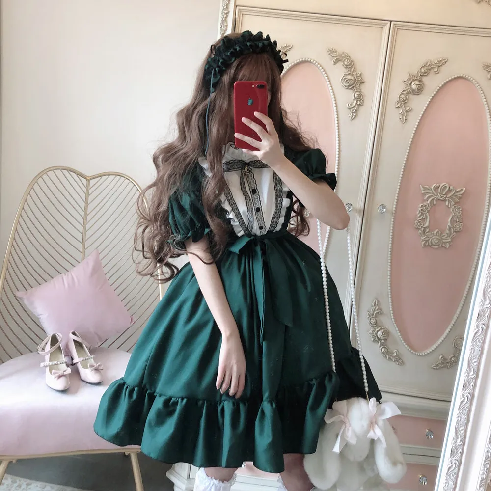 Classic Gothic dress kawaii girl sweet lolita dress retro lace bowknot victorian dress palace princess loli cos gothic lolita op
Classic Gothic dress kawaii girl sweet lolita dress retro lace bowknot victorian dress palace princess loli cos gothic lolita op