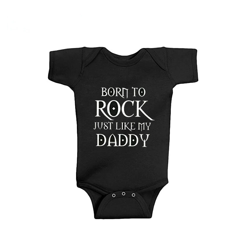 New Rock Black Cotton Short Sleeve Baby Bodysuit Baby Boys Girls Clothes Funny Baby Clothing 0-24M
New Rock Black Cotton Short Sleeve Baby Bodysuit Baby Boys Girls Clothes Funny Baby Clothing 0-24M