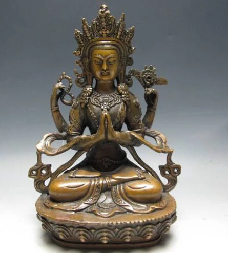 ORIENTAL VINTAGE CHINESE BRONZE BUDDHA STATUE --- WHITE TARA BUDDHA 
ORIENTAL VINTAGE CHINESE BRONZE BUDDHA STATUE --- WHITE TARA BUDDHA