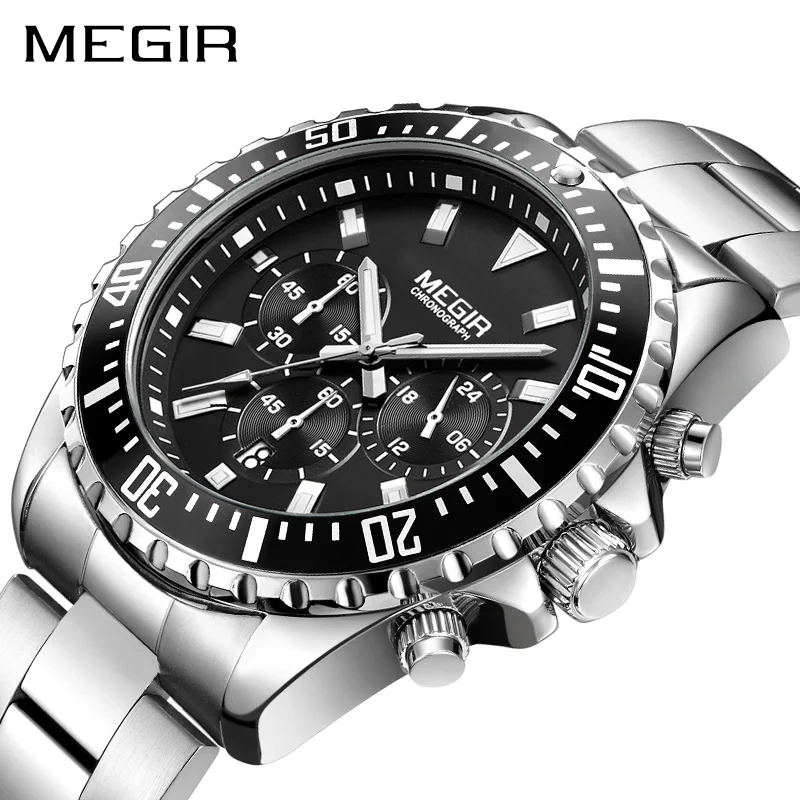 MEGIR Brand Luxury Stainless Steel Quartz Watch Men Army Military Wristwatch Male Waterpoof Chronograph Clock Relogio Masculino
MEGIR Brand Luxury Stainless Steel Quartz Watch Men Army Military Wristwatch Male Waterpoof Chronograph Clock Relogio Masculino