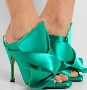 Moraima snc 2019 new fashion casual slippers Turquoise Heels Knot Satin Open Toe Mule Sandals for Prom
Moraima snc 2019 new fashion casual slippers Turquoise Heels Knot Satin Open Toe Mule Sandals for Prom