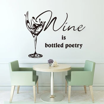 Wine Is Bottled Poetry Wineglass Wall Sticker Kitchen Dinning Room Wine bowl Quote Wall Decal Bar Pub Restaurant Vinyl Decor
Wine Is Bottled Poetry Wineglass Wall Sticker Kitchen Dinning Room Wine bowl Quote Wall Decal Bar Pub Restaurant Vinyl Decor
