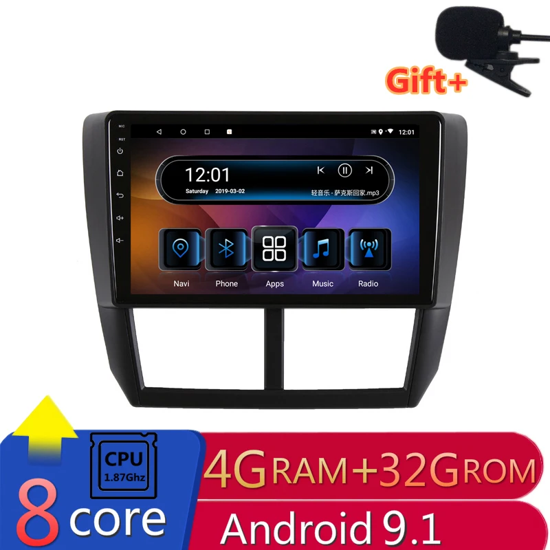 

9" 4G RAM 8 cores Android Car DVD GPS Navigation For Subaru Forester 2008 2009 2010-2012 audio stereo car radio headunit wifi