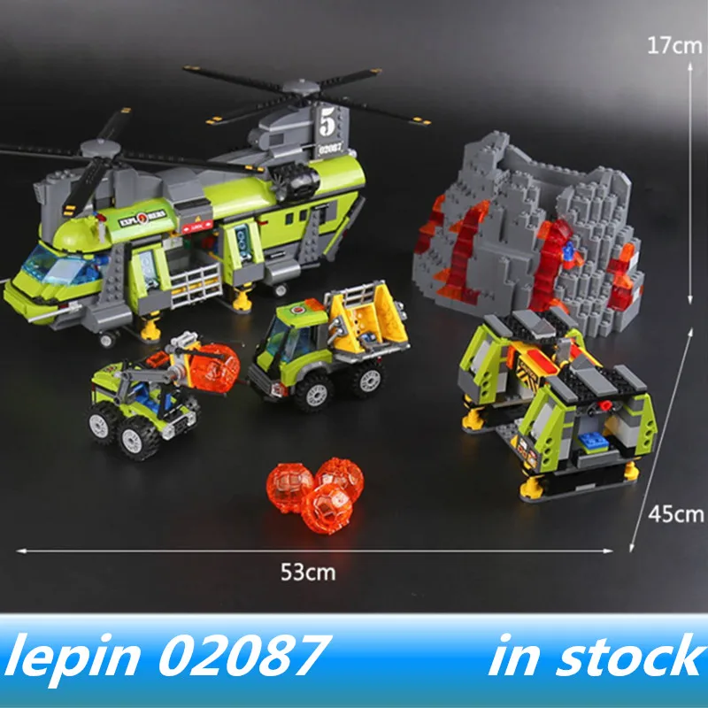 Lepin 02087 lepin City Series lepin Volcano Heavy-Lift Helicopter Set Legoing Volcano Heavy-Lift Helicopter 60125 Building Block
Lepin 02087 lepin City Series lepin Volcano Heavy-Lift Helicopter Set Legoing Volcano Heavy-Lift Helicopter 60125 Building Block