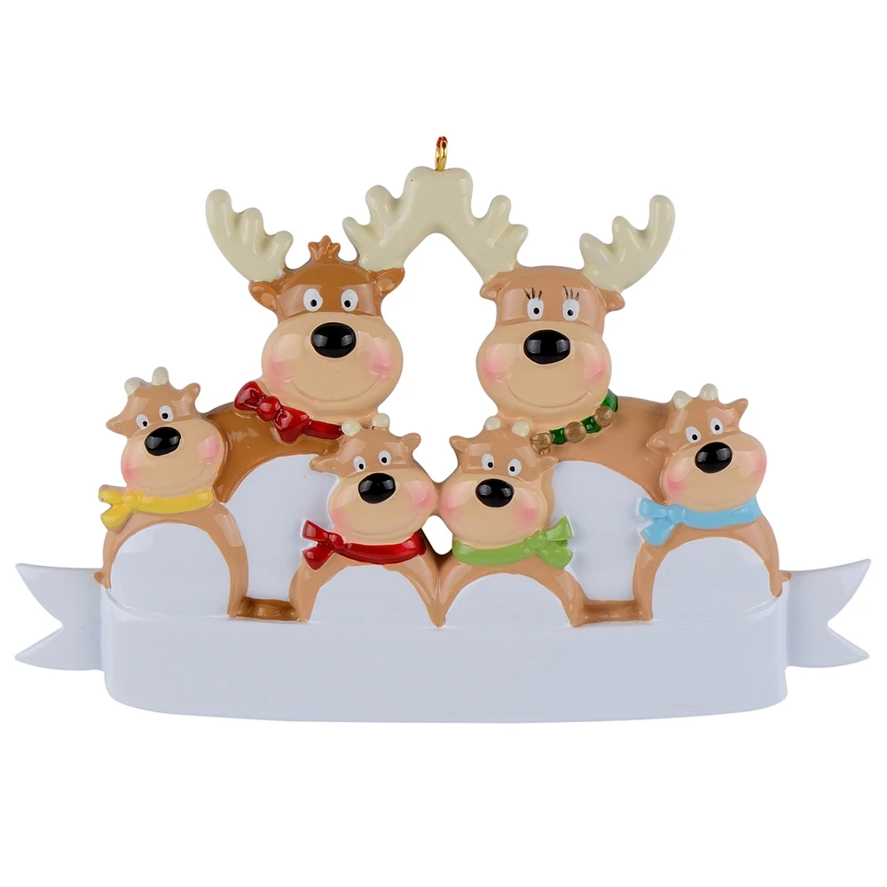Reindeer Family Of 6 Resin Hanging Personalized Christmas ornaments As For Holiday or New Year Gifts
Reindeer Family Of 6 Resin Hanging Personalized Christmas ornaments As For Holiday or New Year Gifts