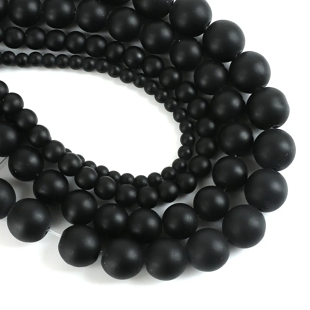Good Quality Black Frost Dull Polish Matte Onyx Agated Round natural Stone Beads 16" Strand 4 6 8 10MM For Jewelry Making
Good Quality Black Frost Dull Polish Matte Onyx Agated Round natural Stone Beads 16" Strand 4 6 8 10MM For Jewelry Making
