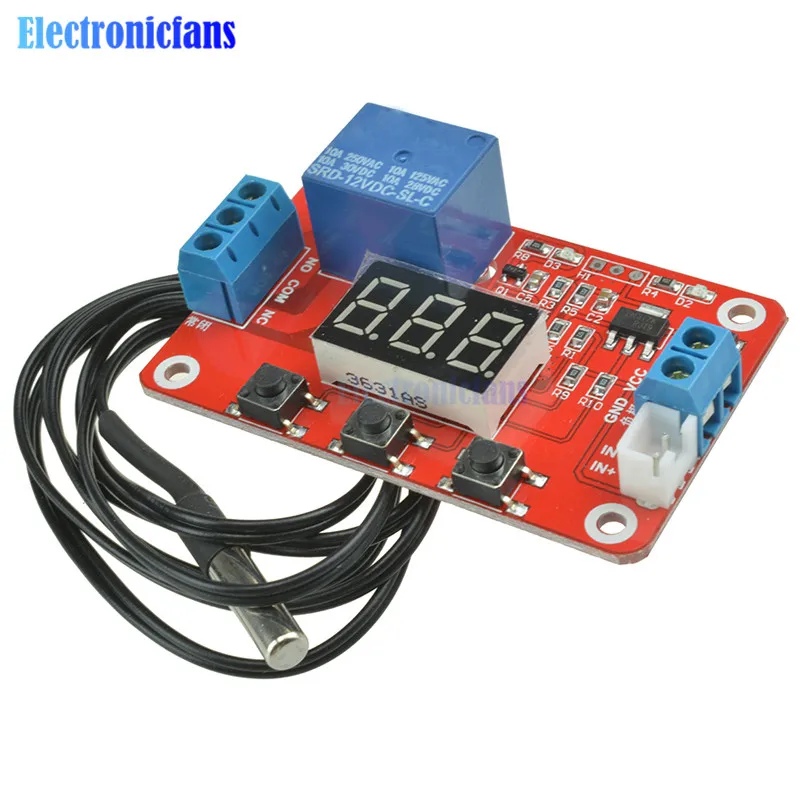 DC 12V Relay Switch Control Digital -20 to100*C Temperature Display Module Sensor
DC 12V Relay Switch Control Digital -20 to100*C Temperature Display Module Sensor