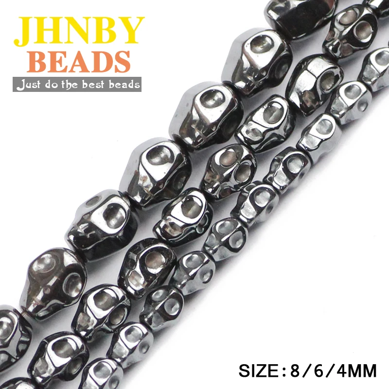 JHNBY Skull Black Hematite beads Natural Stone Skeleton shape 4/6/8MM Loose beads for Jewelry bracelet Making DIY Accessories
JHNBY Skull Black Hematite beads Natural Stone Skeleton shape 4/6/8MM Loose beads for Jewelry bracelet Making DIY Accessories