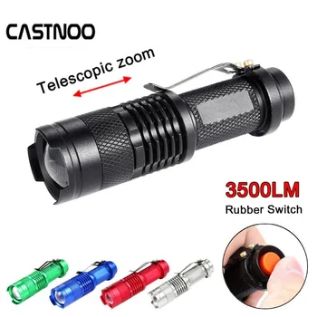 CASTNOO Portable LED Flashlight ZOOM 7W 2000LM Lanterna LED 3 Modes Torch AA 14500 battery Flashlight battery High Quality
CASTNOO Portable LED Flashlight ZOOM 7W 2000LM Lanterna LED 3 Modes Torch AA 14500 battery Flashlight battery High Quality