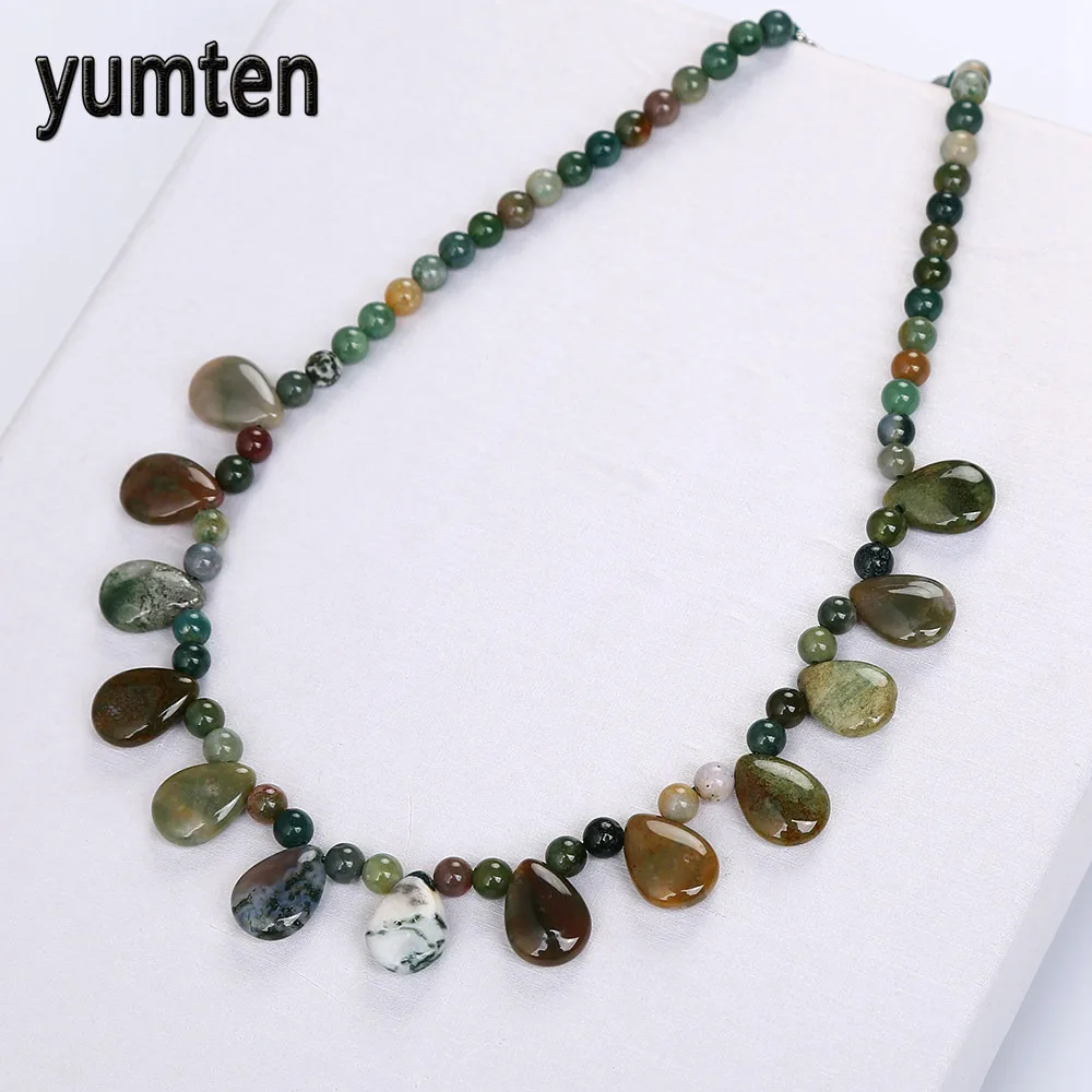 Aquatic Agate Necklace Water Drops Pendant Ladies Popular Jewelry Women Fashion Party Stone Beads Crystal Chain ketting
Aquatic Agate Necklace Water Drops Pendant Ladies Popular Jewelry Women Fashion Party Stone Beads Crystal Chain ketting