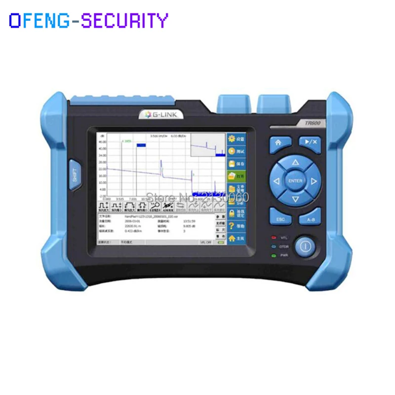 G-Link TR600 OTDR SM 32db/30db Orientek Touch Screen 1310/1550nm OTDR, with 3KM VFL function Visual Fault Location Function
G-Link TR600 OTDR SM 32db/30db Orientek Touch Screen 1310/1550nm OTDR, with 3KM VFL function Visual Fault Location Function