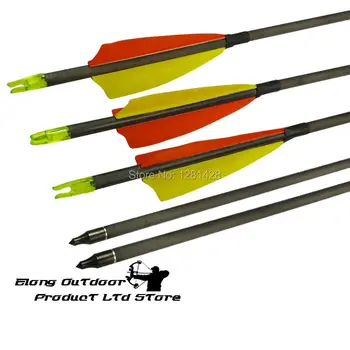 6/12Pcs Spine 400 28" 29" 30" Pure Carbon Hunting Arrow With 4" Shield Turkey Feather Wing Compound Tradtional Bow Free Shipping
6/12Pcs Spine 400 28" 29" 30" Pure Carbon Hunting Arrow With 4" Shield Turkey Feather Wing Compound Tradtional Bow Free Shipping