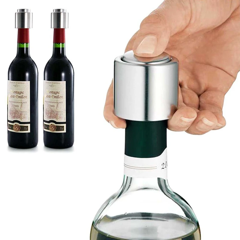 Stainless Steel Vacuum Sealed Wine Bottle Stopper Preserver Pump Sealer Bar Stopper Keep Your Best W
Stainless Steel Vacuum Sealed Wine Bottle Stopper Preserver Pump Sealer Bar Stopper Keep Your Best W