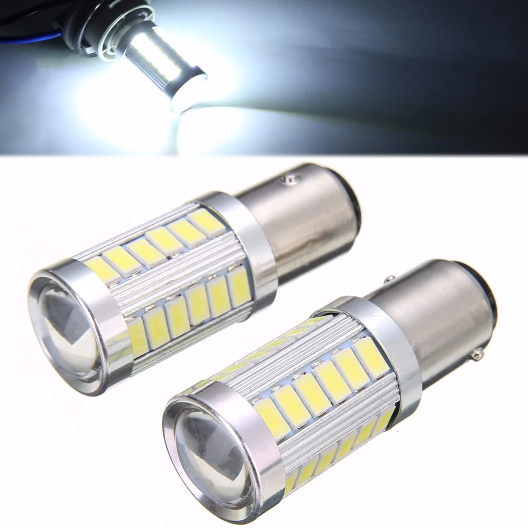 2 шт. 1157 светильник лампочка P21W BA15D 33 SMD светодиодный автомобилей головной DRL