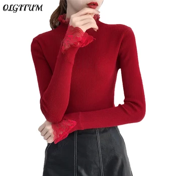 Sweaters And Pullovers Women 2019 Autumn Winter Long Sleeve Pullover Solid Lace Sweater Pullover Female Casual Knitted Sweater
Sweaters And Pullovers Women 2019 Autumn Winter Long Sleeve Pullover Solid Lace Sweater Pullover Female Casual Knitted Sweater