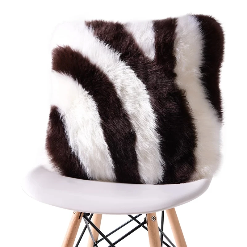 New Zealand sheepskin fur pillow cushion with core , black and brown zebra pattern sofa fur pillow cushion
New Zealand sheepskin fur pillow cushion with core , black and brown zebra pattern sofa fur pillow cushion