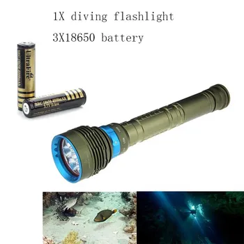 Ultrafire LED Diving 18650 Flashlight XM-L2 18000LM 3 Mode Aluminum Torch Lantern Hunting Rechargeable 18650 Battery Aided Shoot
Ultrafire LED Diving 18650 Flashlight XM-L2 18000LM 3 Mode Aluminum Torch Lantern Hunting Rechargeable 18650 Battery Aided Shoot